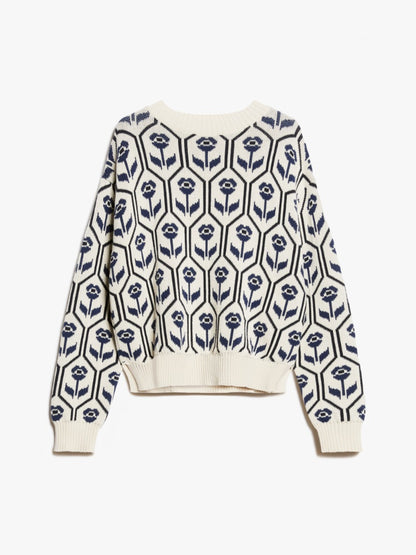 ODEON JACQUARD KNITTED PATTERN SWEATER