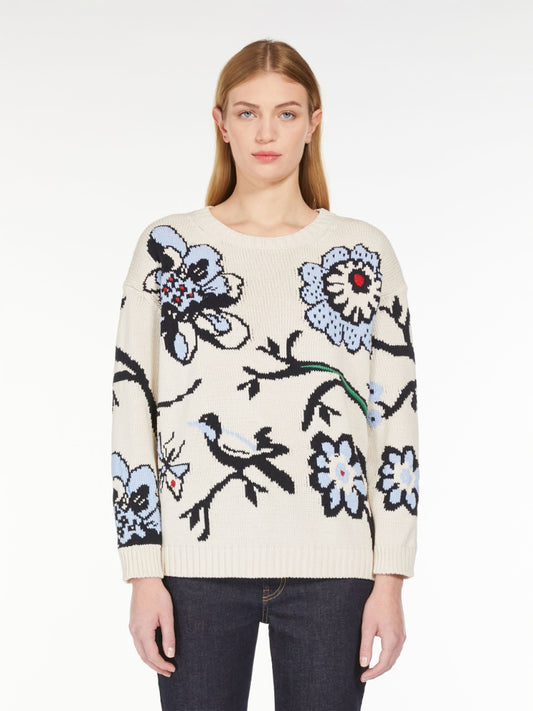 DOLMEN IN LAIDED FLORAL MOFIT KNIT