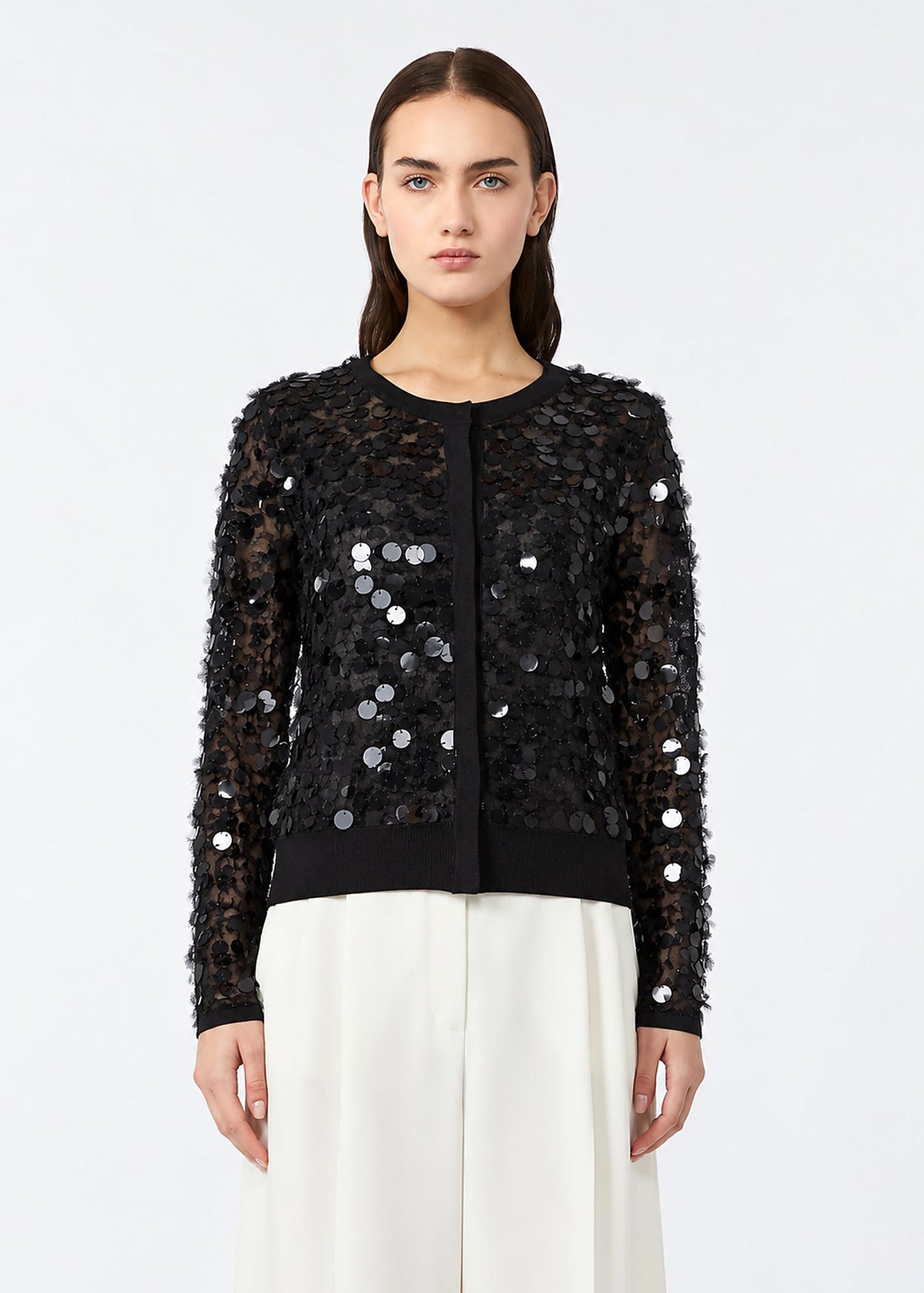 Necton Virgin Wool Cardigan In Black by Max Mara - view 1