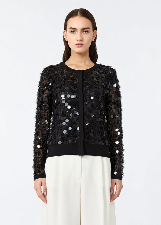 Necton Virgin Wool Cardigan In Black by Max Mara - view 1