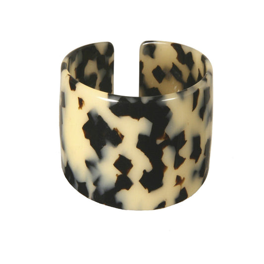 LARGE TORTOISESHELL CUFF BRACELET 6CM