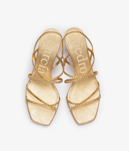 AILEN CRYSTAL 'PAVÉ' MIDI SANDAL