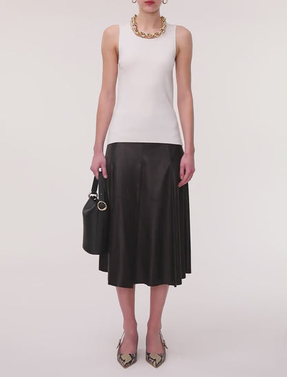 RANA SILK STRETCH TANK IVORY