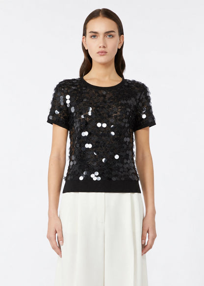 Saio Virgin Wool Knit In Black by Max Mara - view 1