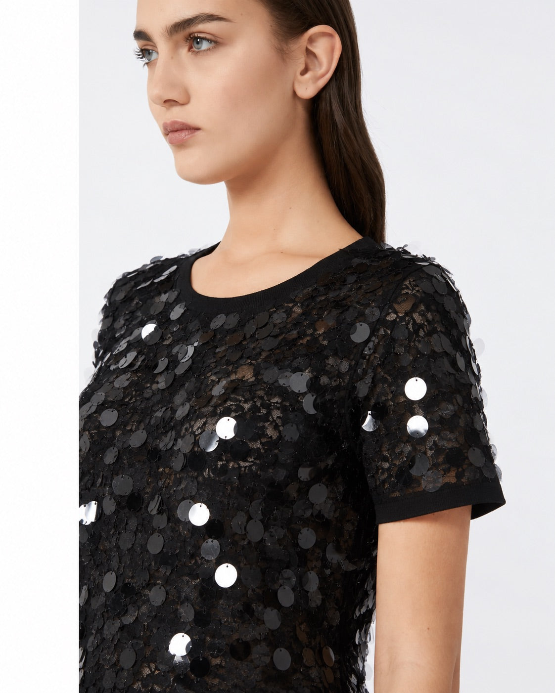 Saio Virgin Wool Knit In Black by Max Mara - view 2