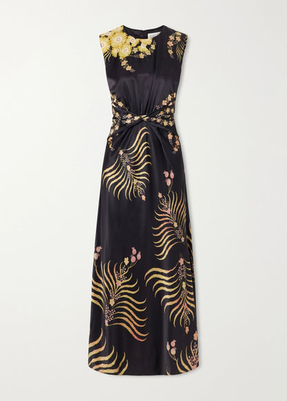 Gwen Dress In Golden Palm Plmt by SALONI - view 1