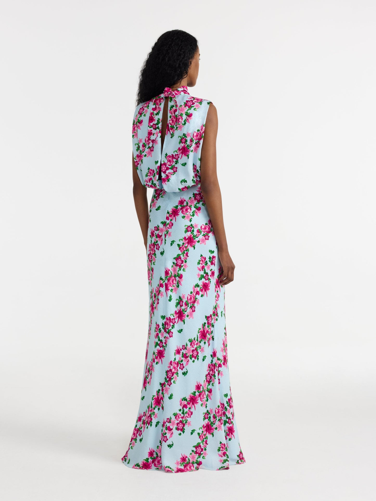 FLEUR BELLIS STRIPE PRINT MAXI DRESS