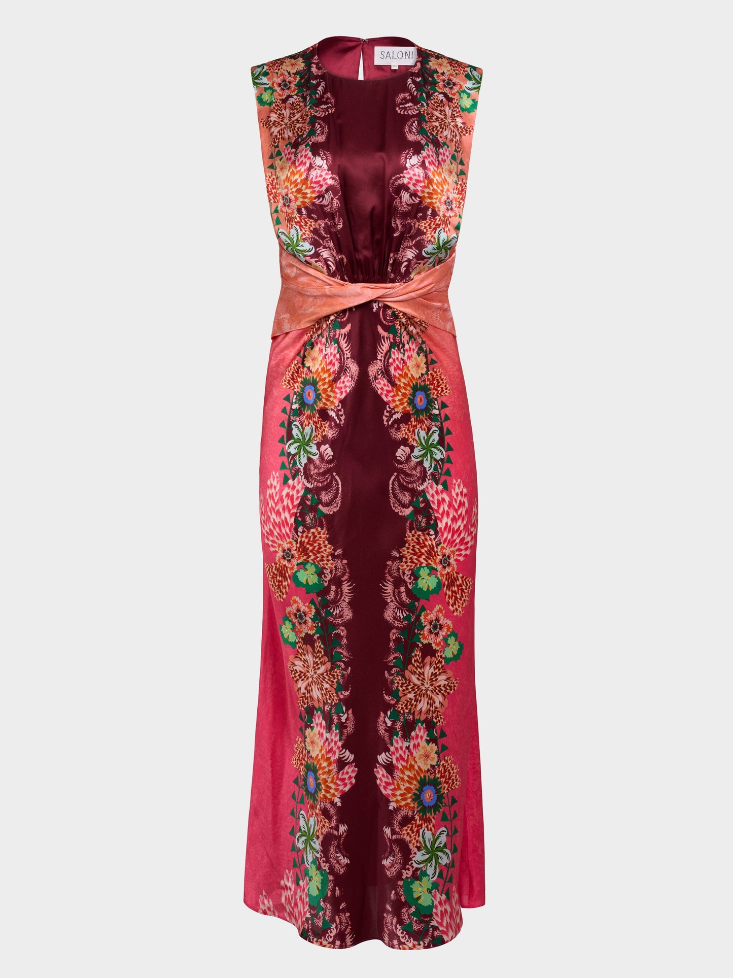GWEN DRESS FIORI BORDER PLMT