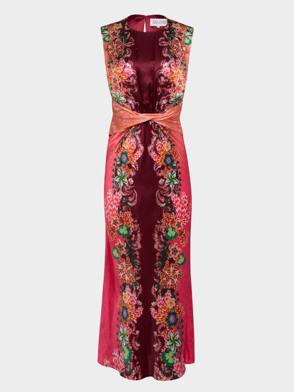 GWEN DRESS FIORI BORDER PLMT