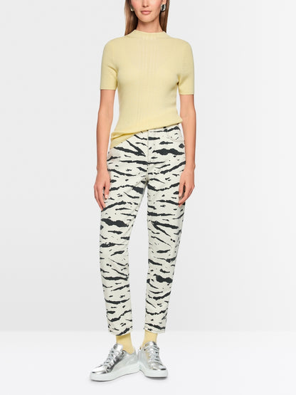 SLIM FIT CREW NECK S/SLEEVE KNIT FLAN