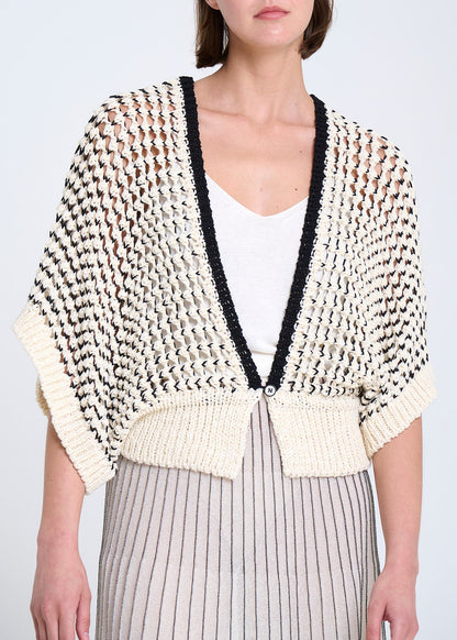 KNITTED DEEP V-NECK VEST UNIC