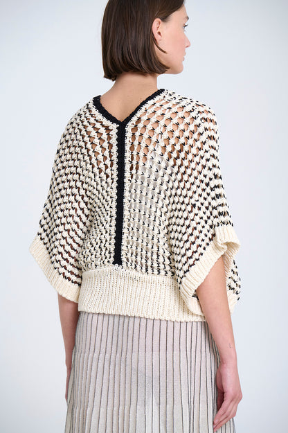 KNITTED DEEP V-NECK VEST UNIC