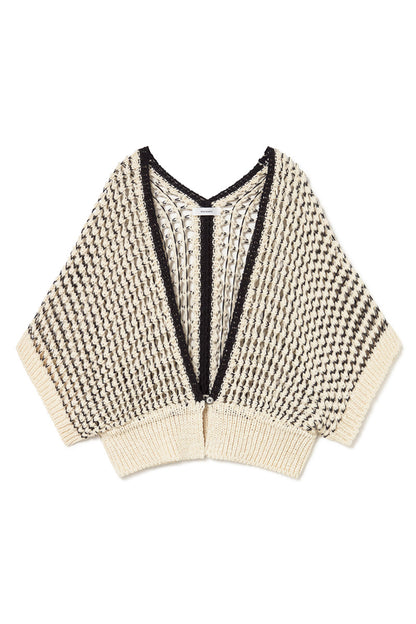 KNITTED DEEP V-NECK VEST UNIC