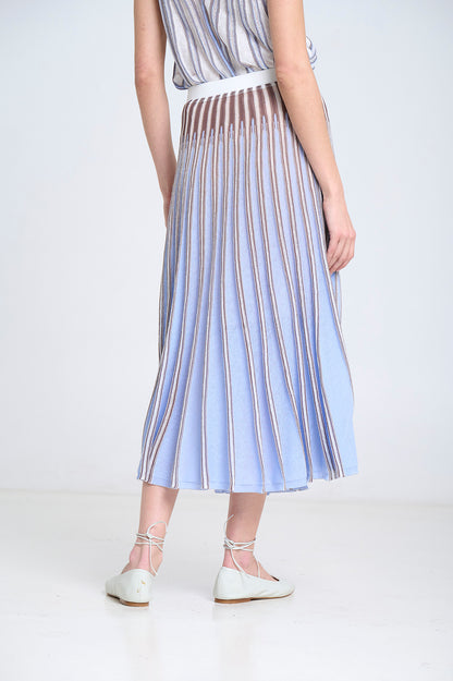 FULL KNITTED SKIRT BLUE SKY