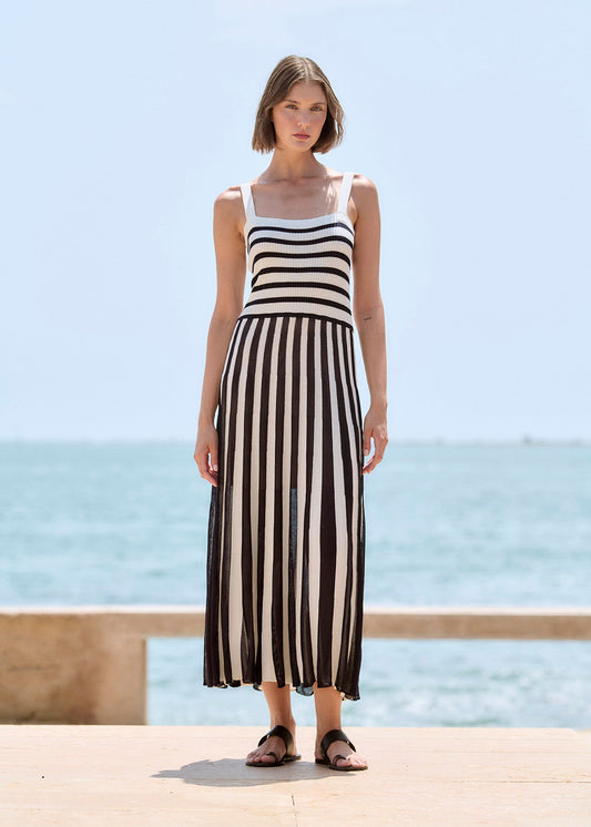 NAUTICAL STRIPE KNITTED DRESS UNIC