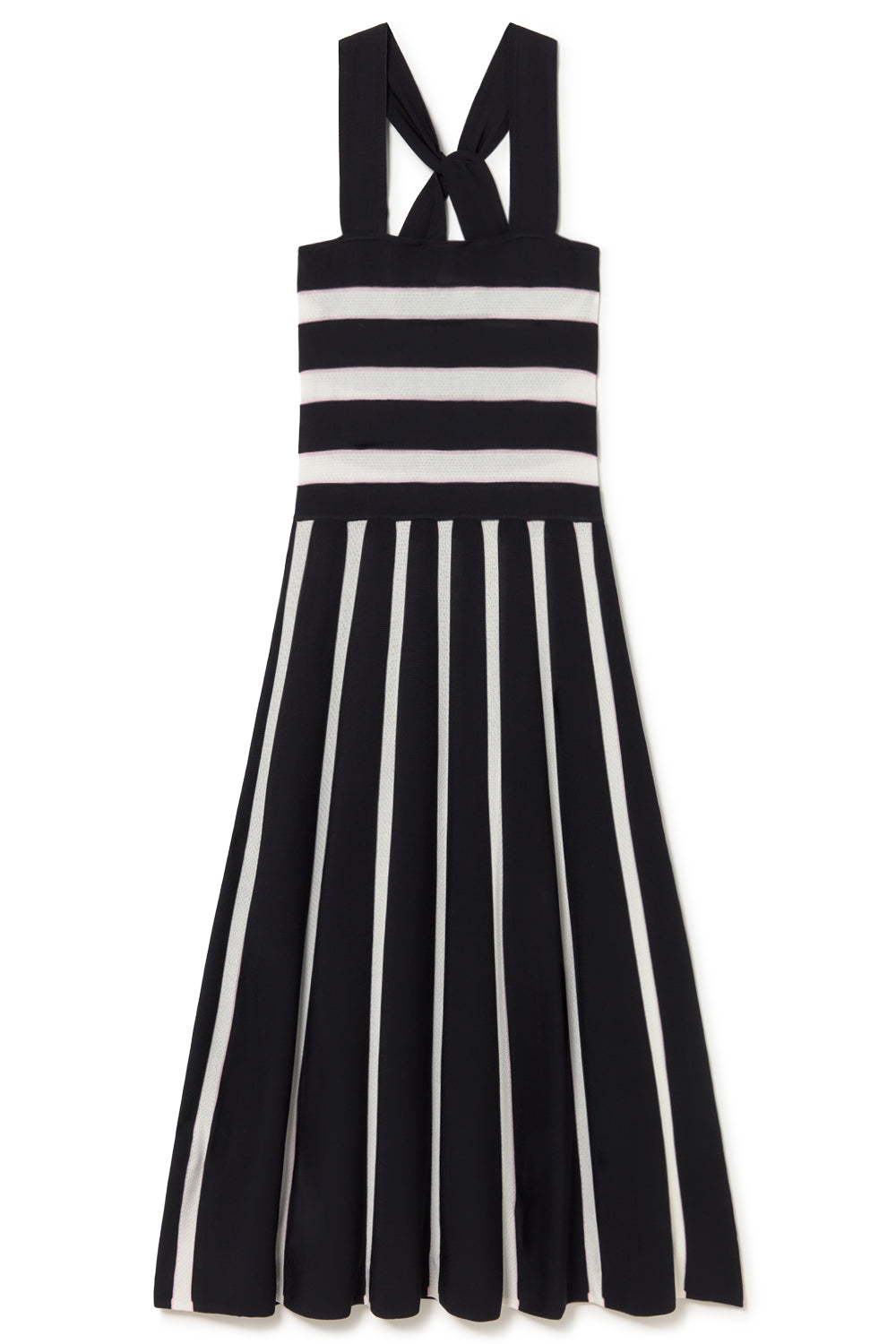 NAUTICAL THICK STRIPE KNITTED DRESS IN UNIC
