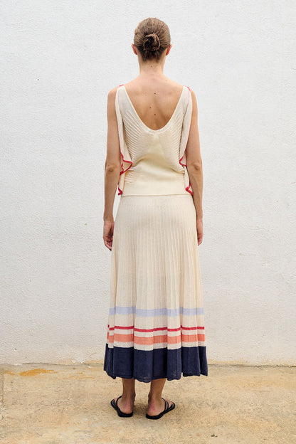 KNITTED SKIRT W BOARDER