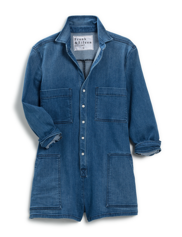 IRELAND L/S PLAYSUIT MEDIUM WASH W GRINDING