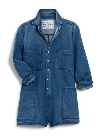 IRELAND L/S PLAYSUIT MEDIUM WASH W GRINDING