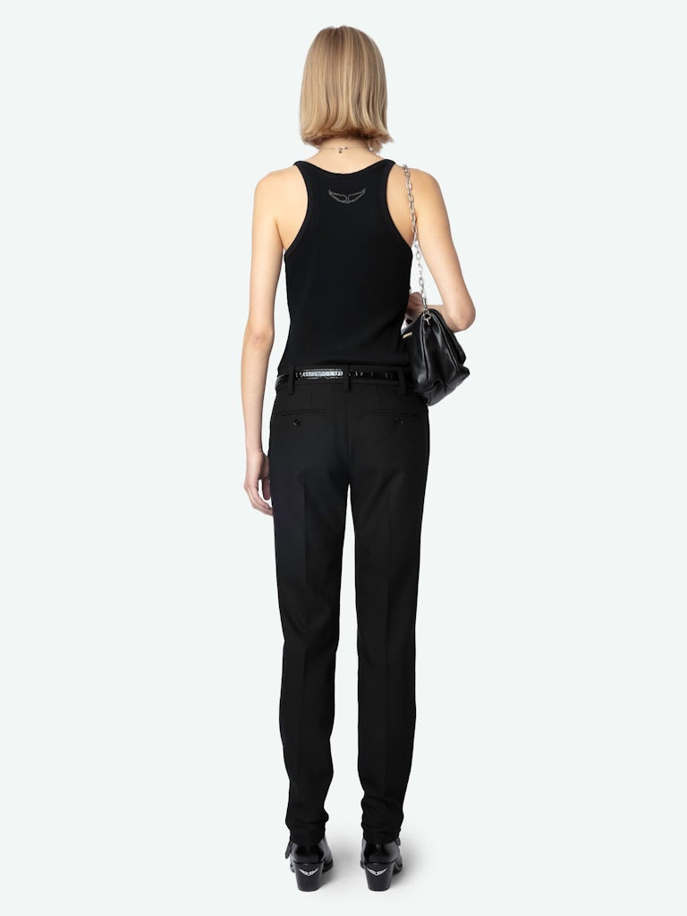 PRUNE STRASS STAR ECO TROUSERS