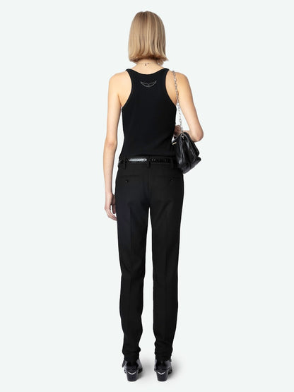 PRUNE STRASS STAR ECO TROUSERS