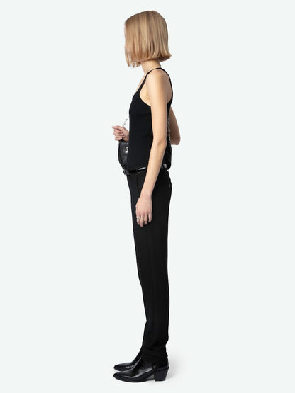 PRUNE STRASS STAR ECO TROUSERS