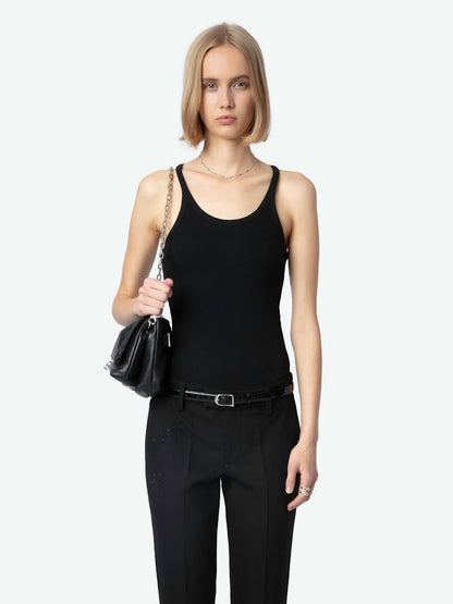 PRUNE STRASS STAR ECO TROUSERS