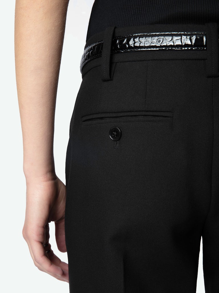 PRUNE STRASS STAR ECO TROUSERS