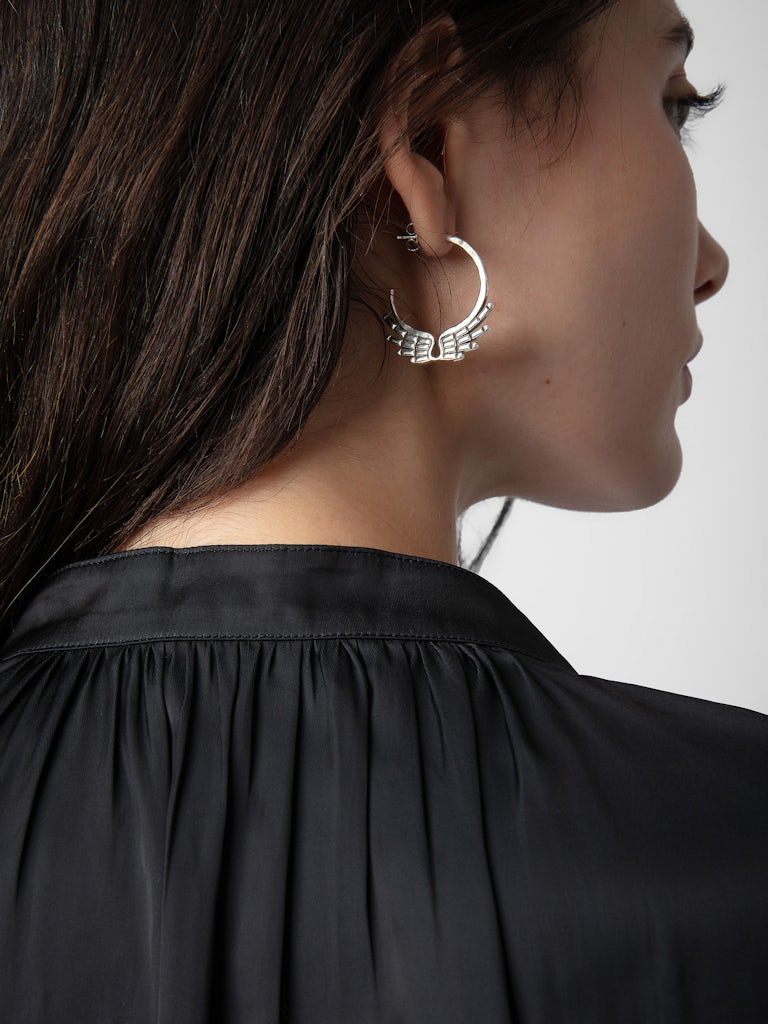 TINK SATIN PREM NOIR BLOUSE