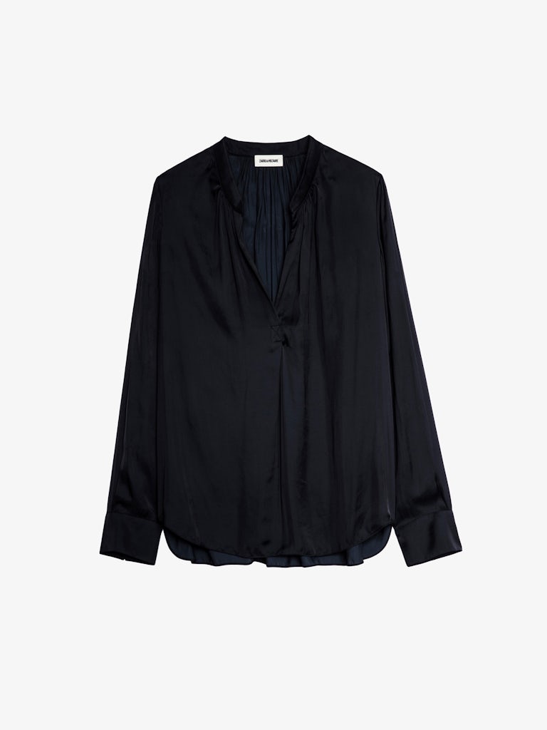 TINK SATIN PREM NOIR BLOUSE