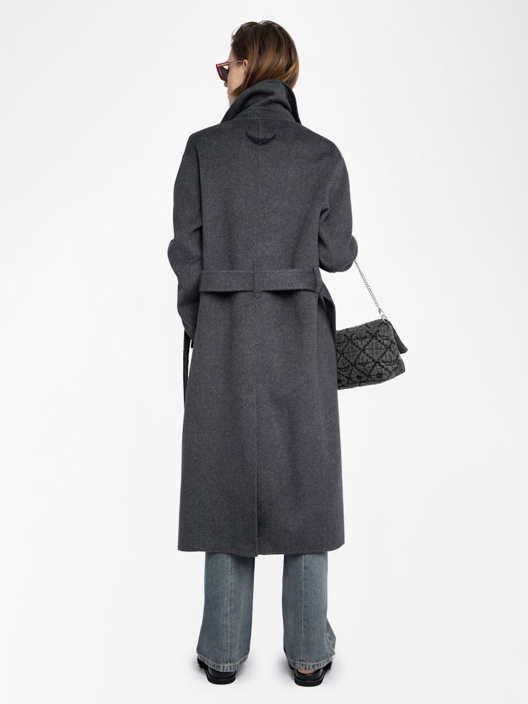 MELI LAINAGE WOOL BLEND WRAP COAT