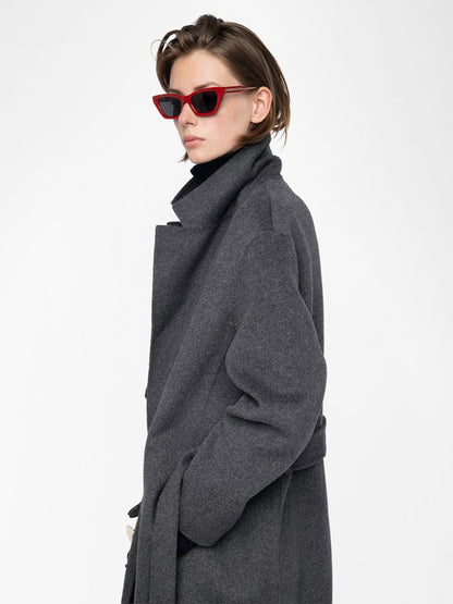 MELI LAINAGE WOOL BLEND WRAP COAT