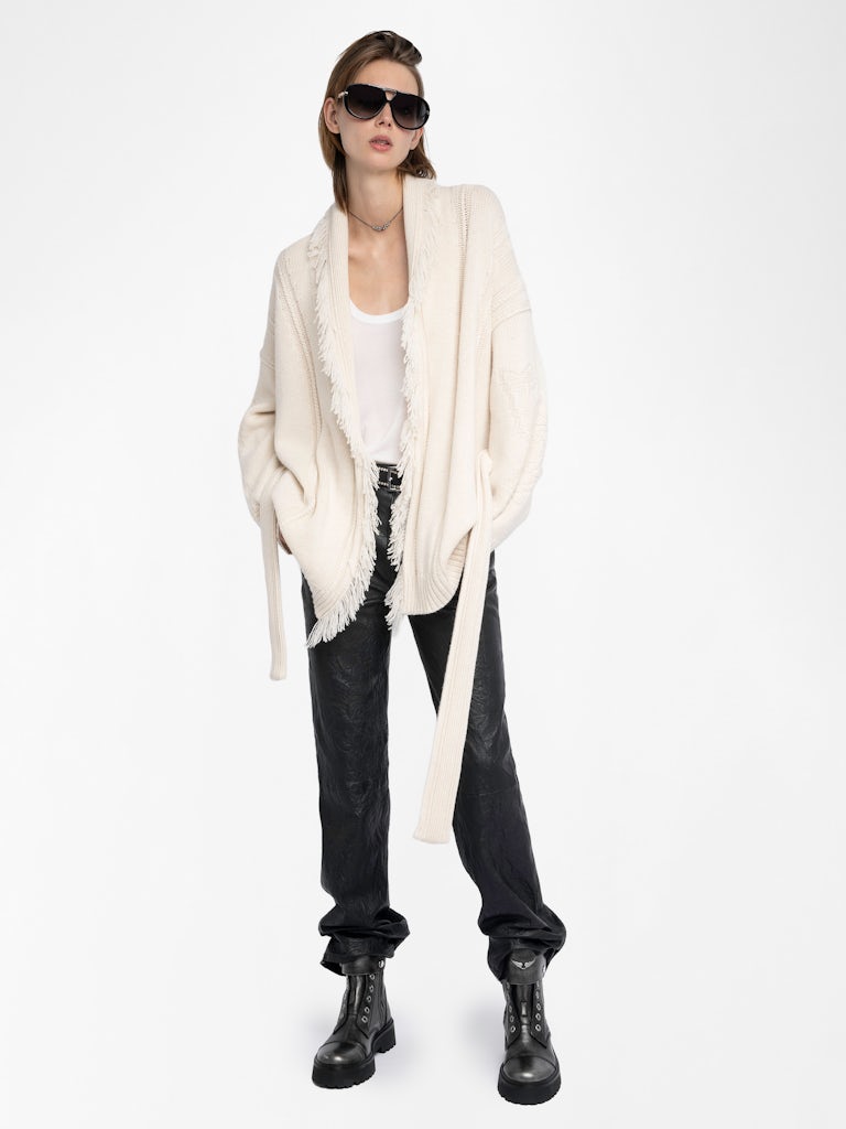 ALPA LC CABLE TIED CARDIGAN JACKET