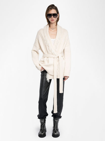 ALPA LC CABLE TIED CARDIGAN JACKET