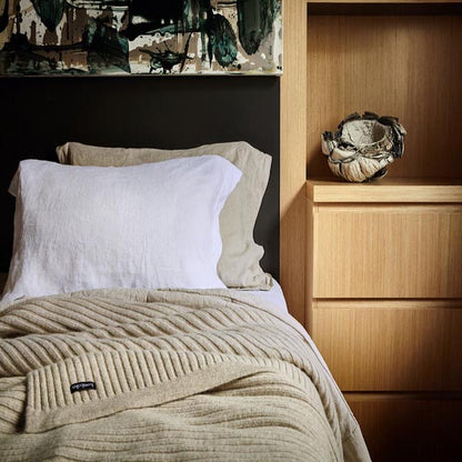 Angora & Wool Throw - Wide Rib