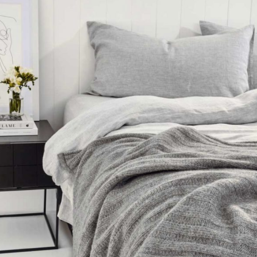 Angora & Wool Throw - Chunky Rib