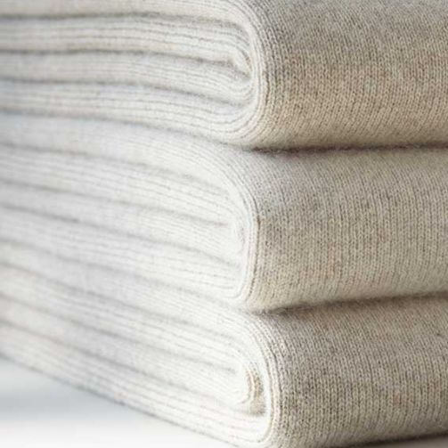 Angora & Wool Throw - Fine Rib