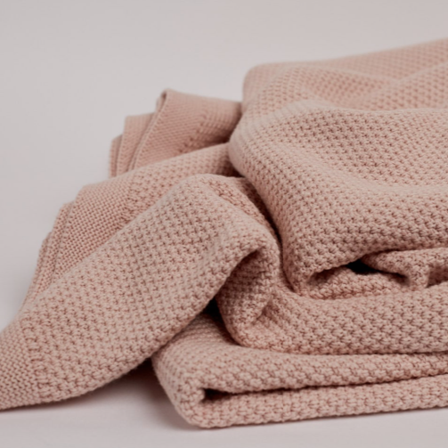 Pure Cotton Throw - Moss Stitch