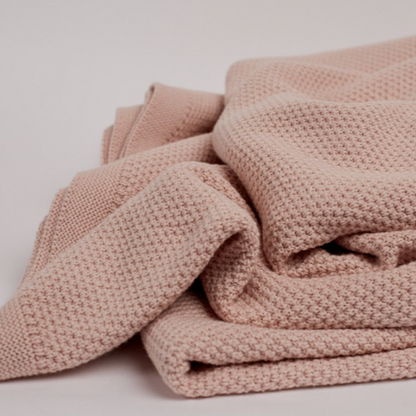 Pure Cotton Throw - Moss Stitch