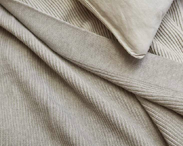 Pure Cotton Throw - Reversible Rib