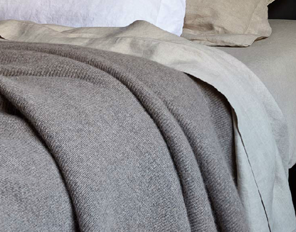 Angora & Wool King/Queen Blanket - Fine Rib