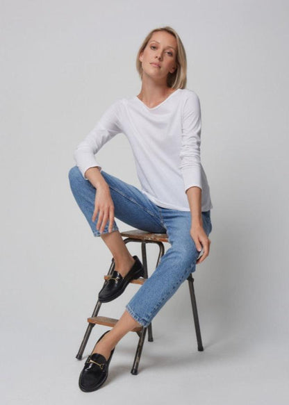 Boatneck L/Sleeve cotton deluxe