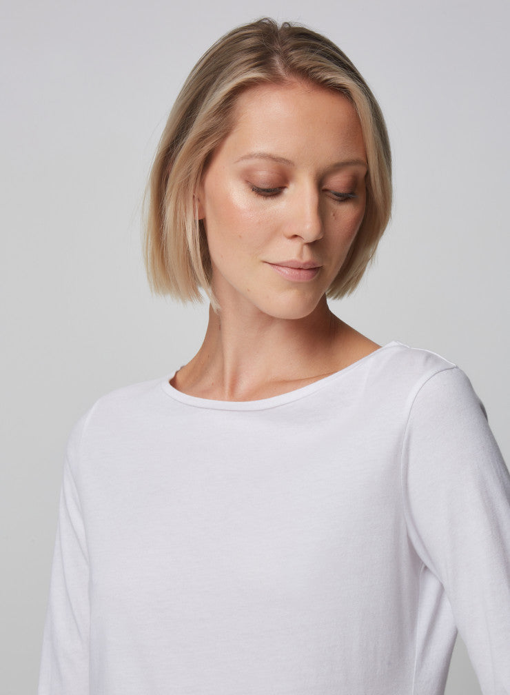 Boatneck L/Sleeve cotton deluxe
