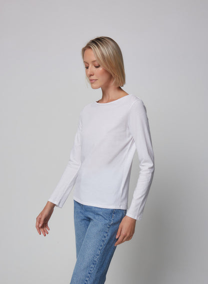 Boatneck L/Sleeve cotton deluxe
