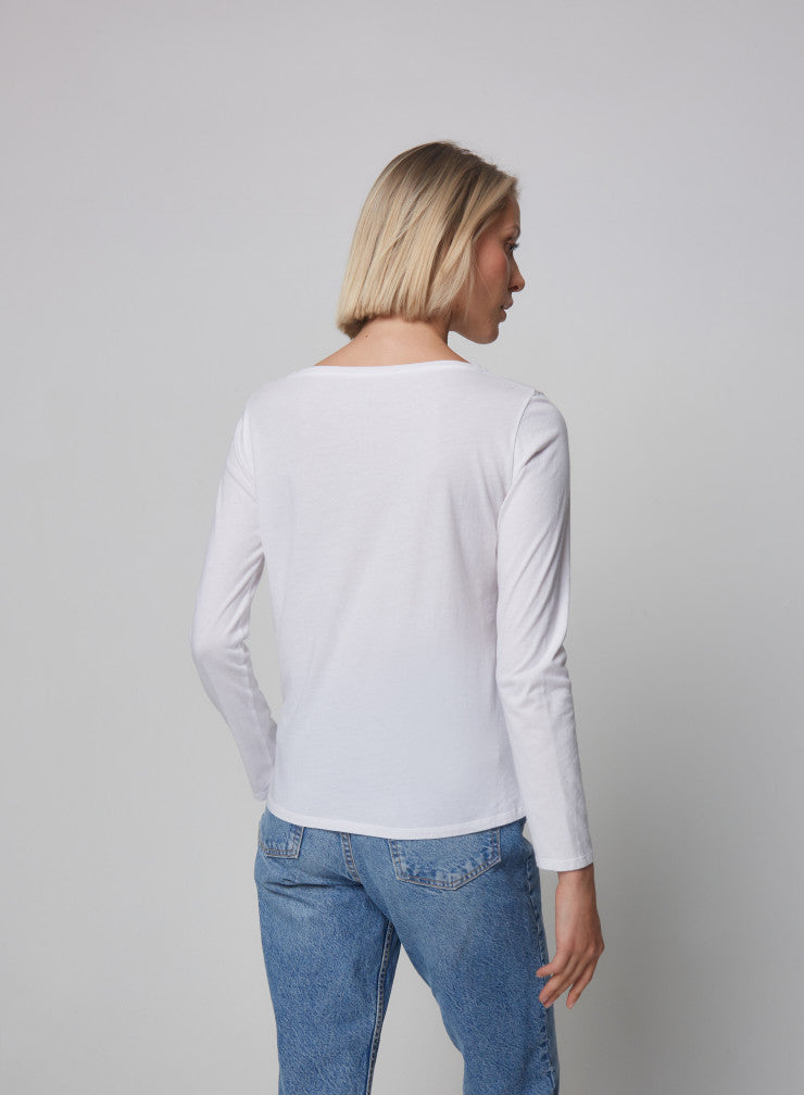 Boatneck L/Sleeve cotton deluxe