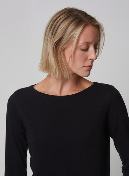 Boatneck L/Sleeve cotton deluxe