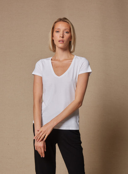 Silk Touch V-Neck S/Sleeve