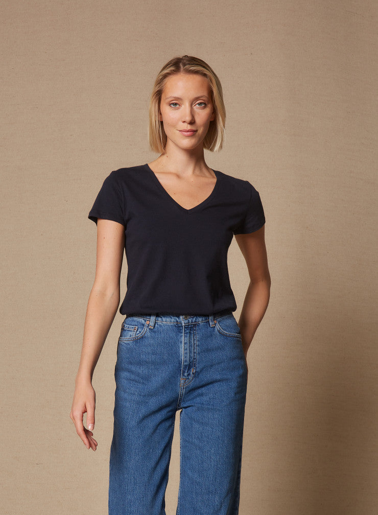 Silk Touch V-Neck S/Sleeve