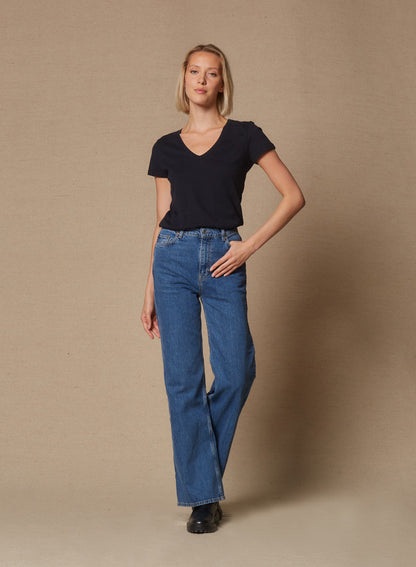 Silk Touch V-Neck S/Sleeve